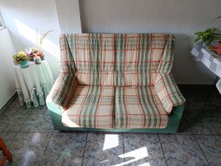 Sofá de 2 plazas tela cuadros