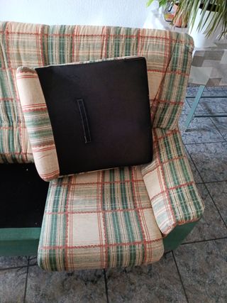 Sofá de 2 plazas tela cuadros