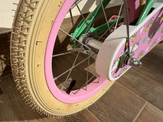 Bicicleta Niña 4-6 Años Verde/Rosa
