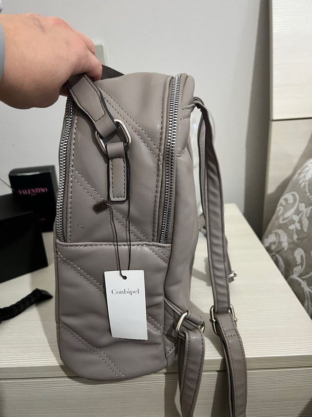 Zainetto grigio trapuntato