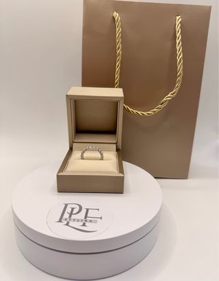 Veretta Argento 925 Placcato Oro Bianco 18K