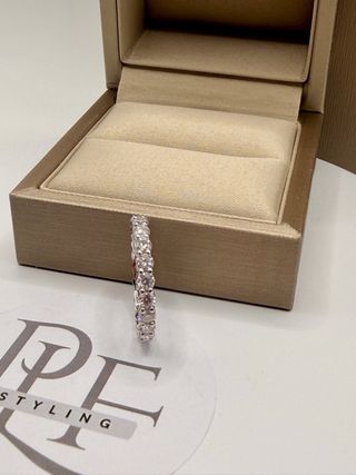 Veretta Argento 925 Placcato Oro Bianco 18K