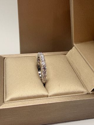 Veretta Argento 925 Placcato Oro Bianco 18K