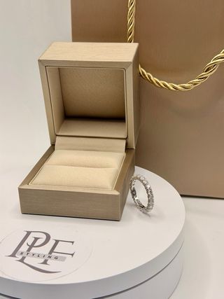 Veretta Argento 925 Placcato Oro Bianco 18K