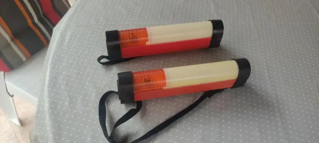 2 Linternas Coche/Casa Naranja y Roja