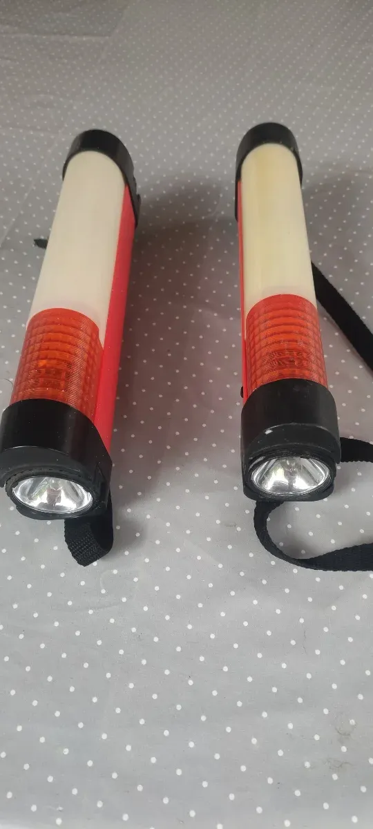 2 Linternas Coche/Casa Naranja y Roja