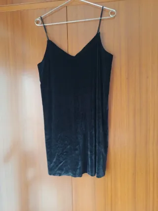 Vestido negro fiesta de terciopelo