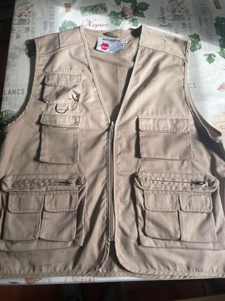 Chaleco de pesca BEST FASHION beige