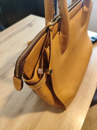 Bolso piel Tous beige