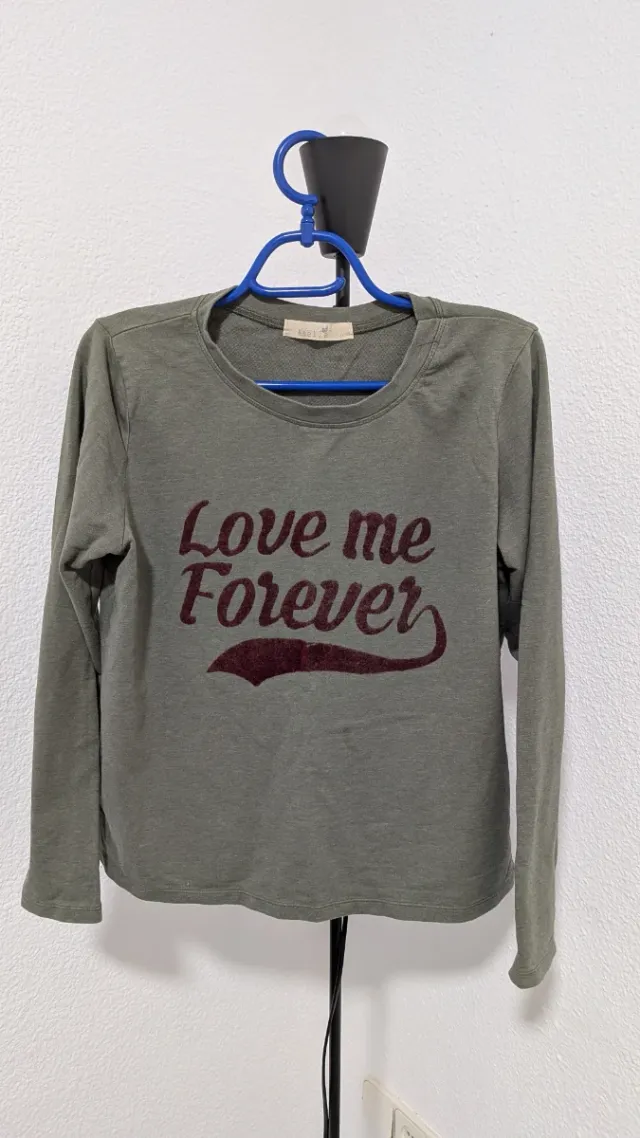 Sudadera Naelle verde Love me Forever