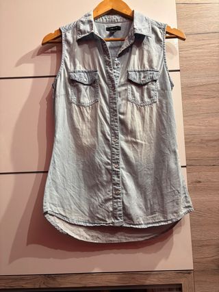 Camisa vaquera sin mangas AMISU