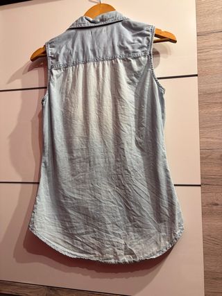 Camisa vaquera sin mangas AMISU