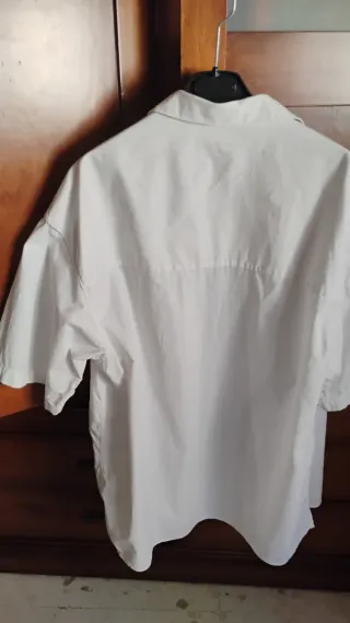 Camisa Zara Blanca Manga Corta