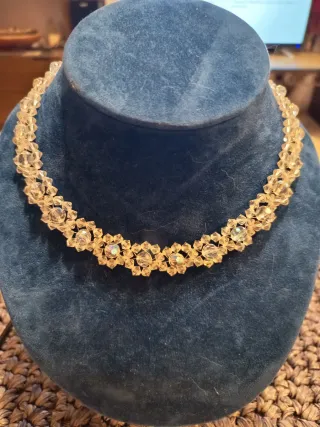 Collana cristalli color oro