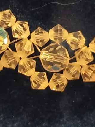 Collana cristalli color oro