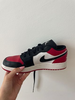 Air Jordan 1 Low Bred Rojo Negro Blanco