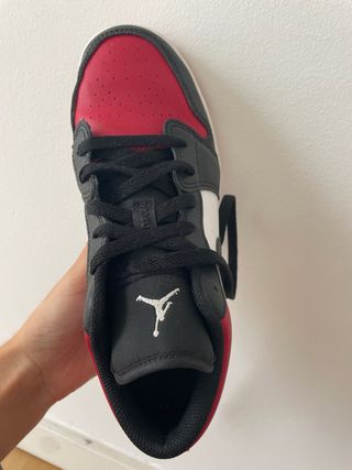 Air Jordan 1 Low Bred Rojo Negro Blanco