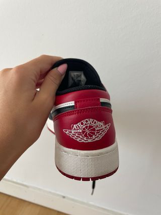 Air Jordan 1 Low Bred Rojo Negro Blanco