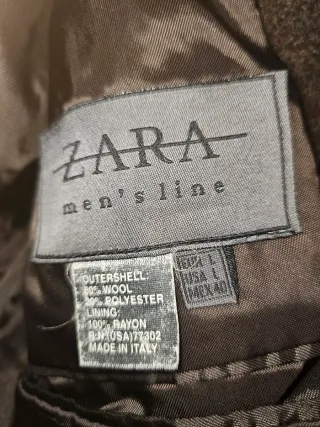 Abrigo largo lana Zara hombre