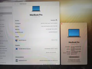 Portatil MacBook Pro 32GB Core i7 Touch ID 500gb