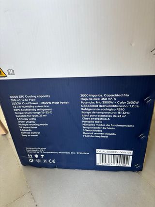 Aire acondicionado portátil Origial AirFeel 3000 W