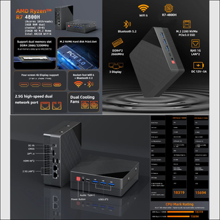 Mini PC AMD Ryzen 7 4800H 16GB RAM 256GB NVME