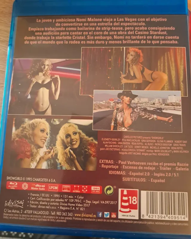 Blu-ray Showgirls 4K Restaurado