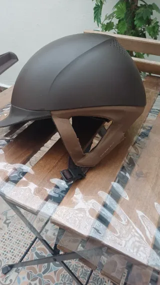 Casco equitación/patin Marrón Talla 53-55