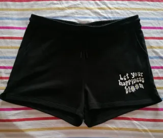 Pantalones cortos negros con estampado