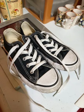 Converse All Star nere taglia 30