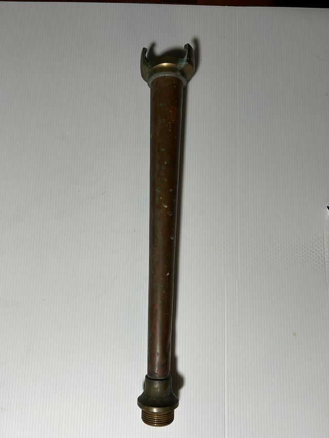 Boquilla antigua bronce y cobre de bomberos