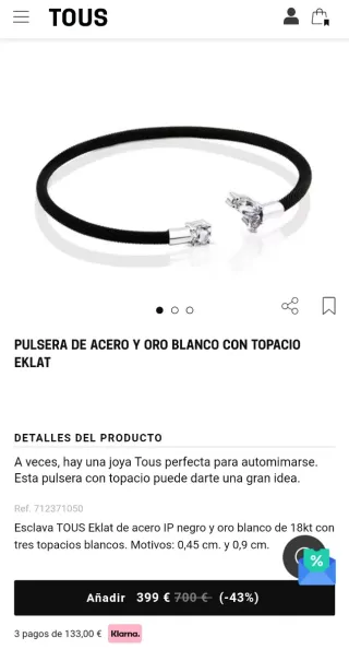 Pulsera Tous oro blanco y diamantes