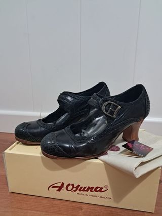 Zapatos Flamenco A. Ozuna Profesionales Negros