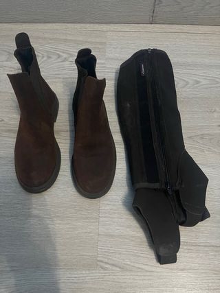 Botines de equitación talla 34 y polainas