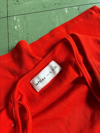 Top naranja tirantes cruzados Talla S