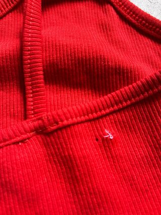 Top naranja tirantes cruzados Talla S