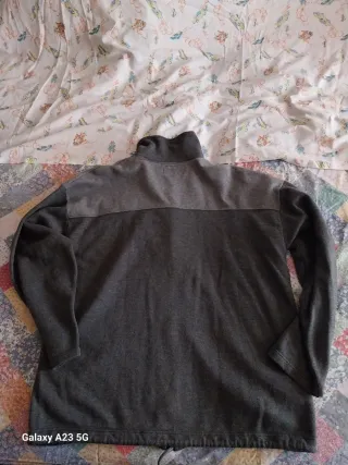 Felpa uomo grigia aperta con zip