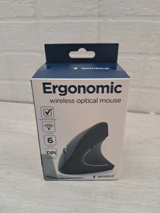 Ratón Ergonómico Gembird Negro 6 Botones