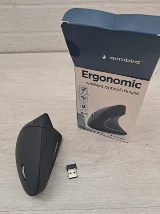 Ratón Ergonómico Gembird Negro 6 Botones