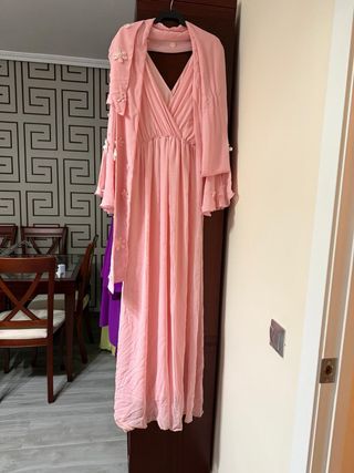 Vestido rosa talla 42 ajustable