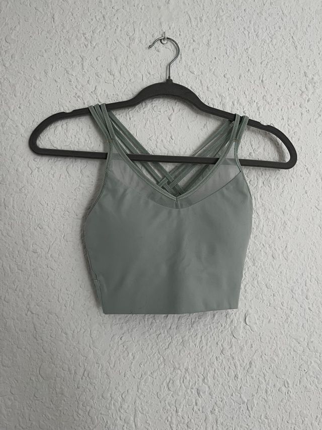 Sujetador deportivo Decathlon verde menta XS