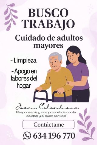 CUIDADO DE ADULTOS MAYORES Y SERVICIO DE LIMPIEZA