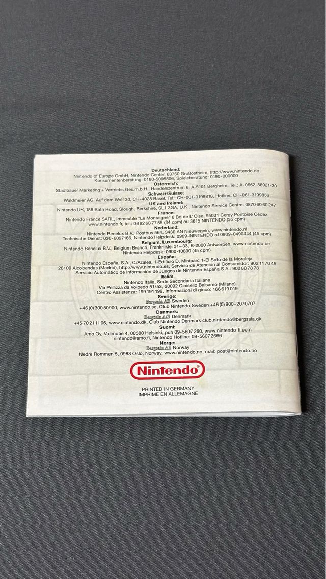 Manual ORIGINAL Zelda The Minish Cap GameBoy