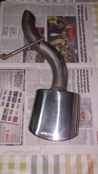 Cola de escape doble salida iepow