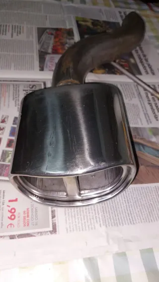 Cola de escape doble salida iepow