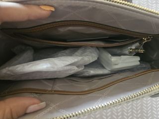 Bolso Michael Kors Blanco y Plateado