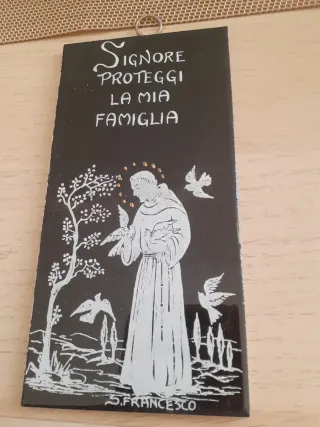 Quadretto San Francesco con uccelli