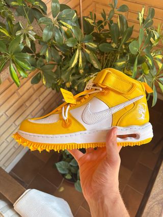 Nike x Off White Air Force 1 Mid Amarillo Talla 43