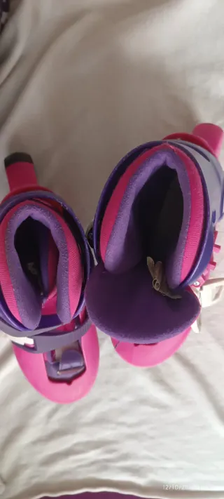 Patines en línea rosas y morados para niña 30-32