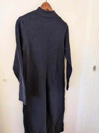 Vestido midi de punto azul